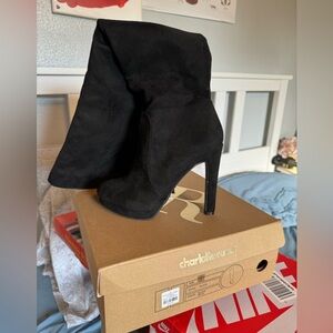 Black knee high boots